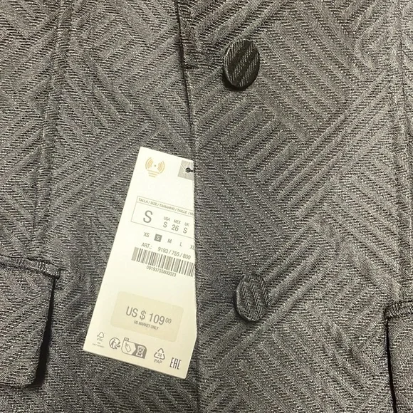 Zara women textured suit jacket. Small. NWT! - Picture 11 of 13